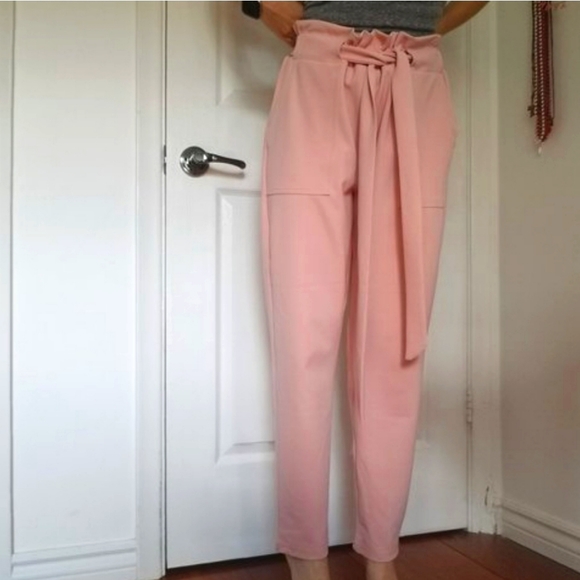 scrunched waist trousers with tie - Picture 2 of 2